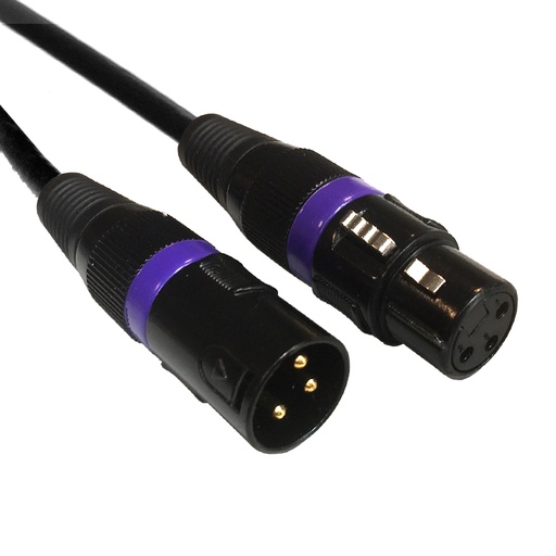[1621000018] Accu Cable - AC-DMX3/0,5 3 p. XLRm/3 p. XLRf 0,5m DMX